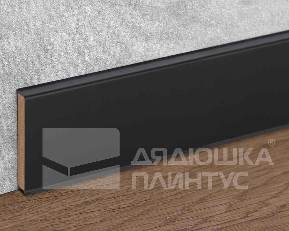 Плинтус ХДФ Dollken Cubu Flex Life 80мм х 2,5 м 0110 Черный