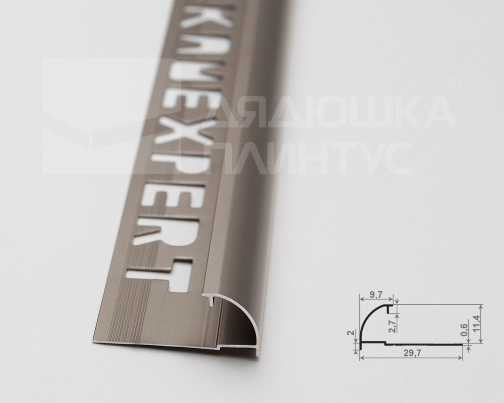 Профиль окантовочный Волшебная палочка Expert MSPKE 03-9K.2700.042L 10мм 2,7м Шампань матовая