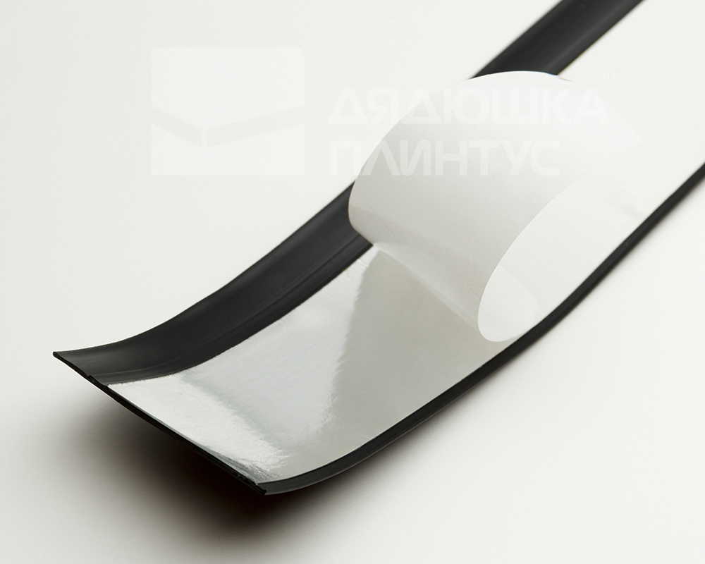 Плинтус эластичный на клеевой основе ПВХ Dollken WLK50 50мм х 15мм. 0146 Темно-серый