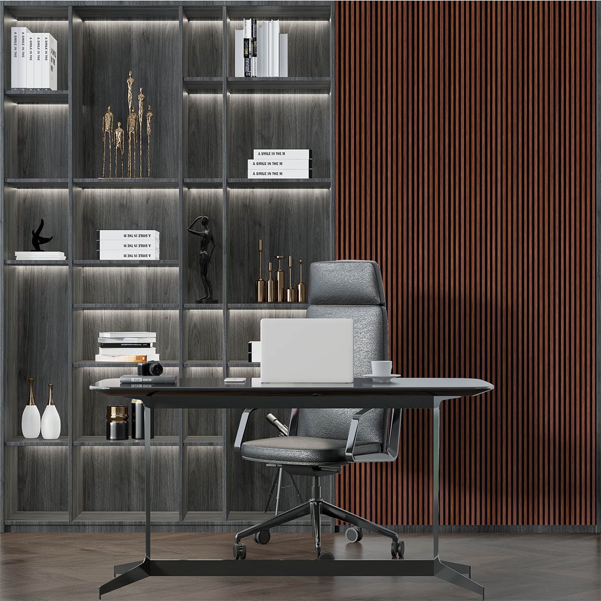 Панель вспененный полистирол ГРЕЙС 3D RAIL 120*2700 мм.  Дуб рустикальный