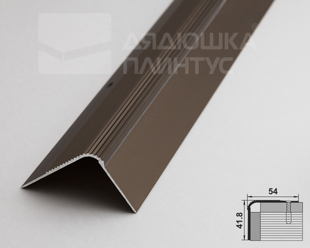 Порог угловой ПУ 02.900.04л Бронза