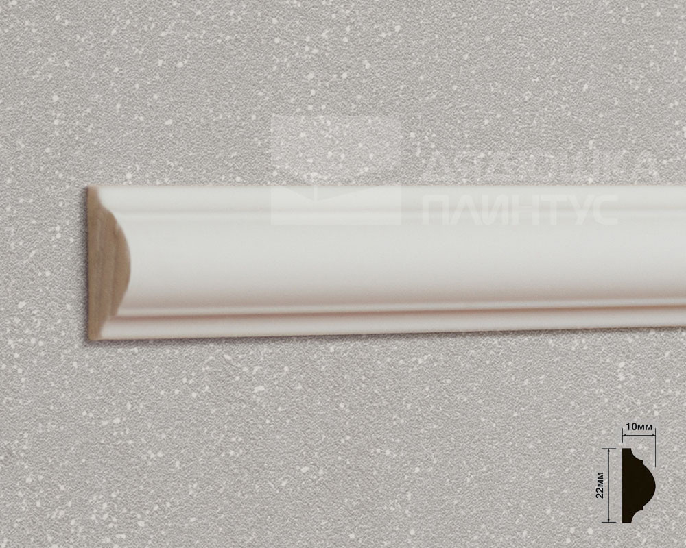 Молдинг из полистирола высокой плотности HI WOOD D22 22мм х 10мм х 2,0м.