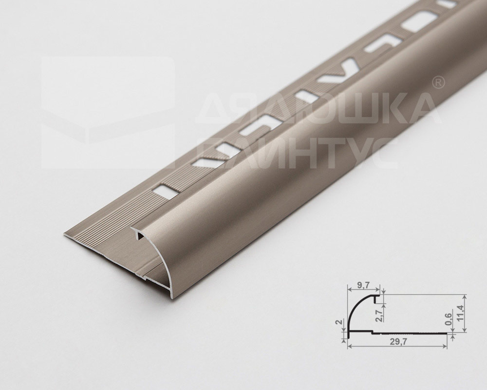 Профиль окантовочный Волшебная палочка Expert MSPKE 03-9K.2700.042L 10мм 2,7м Шампань матовая