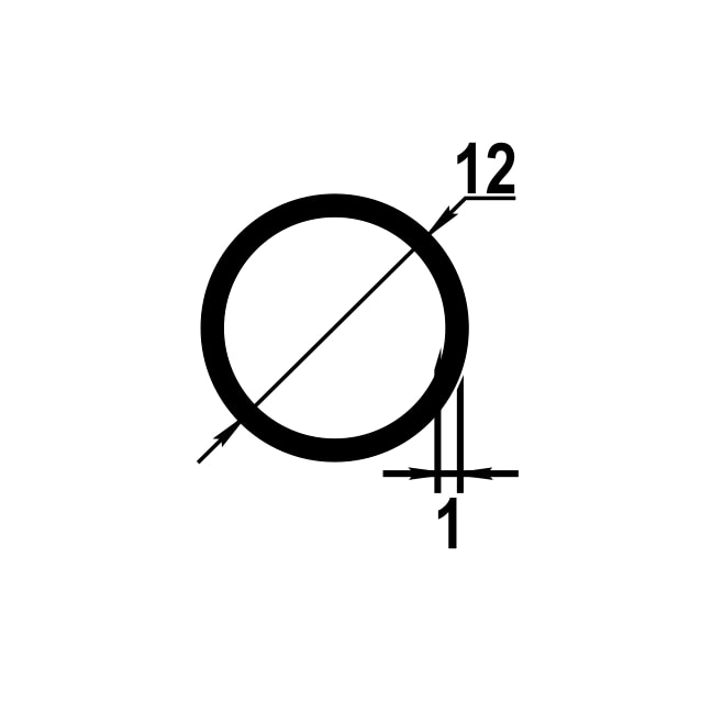 Труба круглая Ø 12 мм ТКр 03.2000.504л Бронза. Цена за 5 штук.