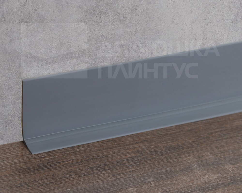 Плинтус ПВХ гибкий Flex 24 м. Серый