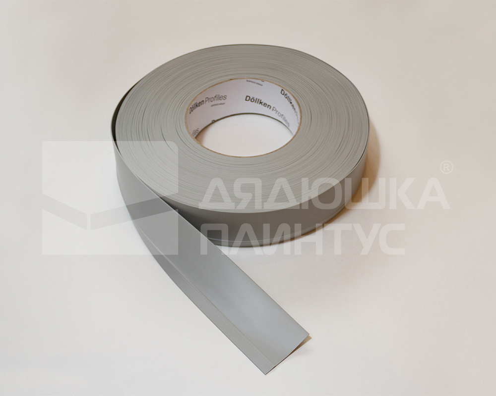 Плинтус эластичный ПВХ Dollken WL100 100мм х 15мм. 0138 Светло-серый