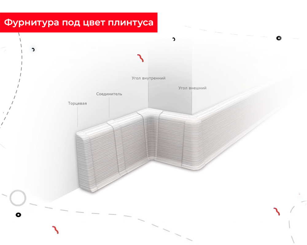 Плинтус ПВХ со съемной панелью Идеал Деконика 70 мм 211 Дуб рустик