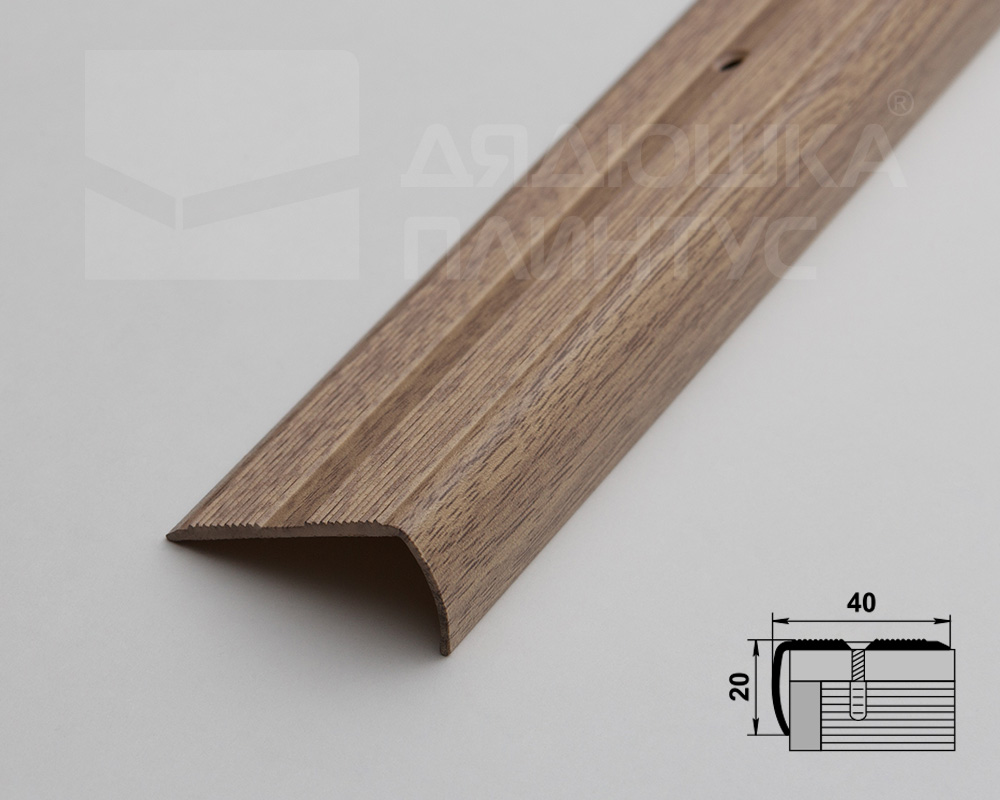 Порог угловой ПУ 06.1800.087 Дуб беленый