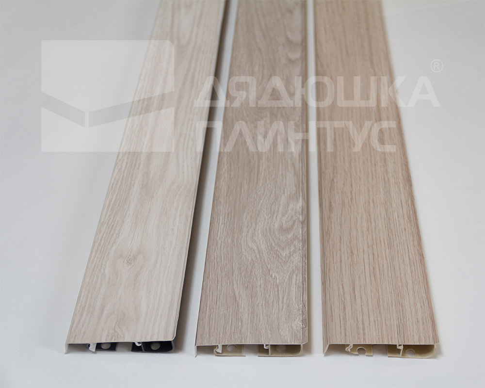 Плинтус ПВХ Cezar матовый с мягким краем HI-LINE PRESTIGE 281 Дуб масала