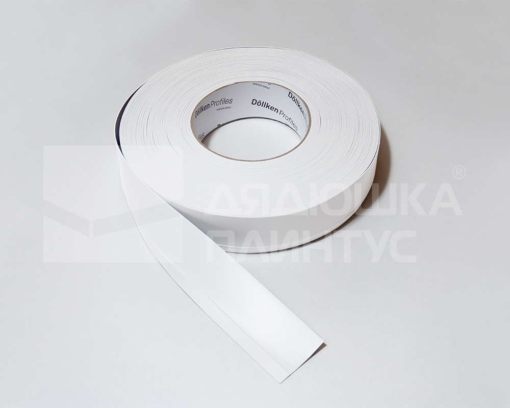 Плинтус эластичный на клеевой основе ПВХ Dollken WLK20 20мм х 15мм. 1137 Белый