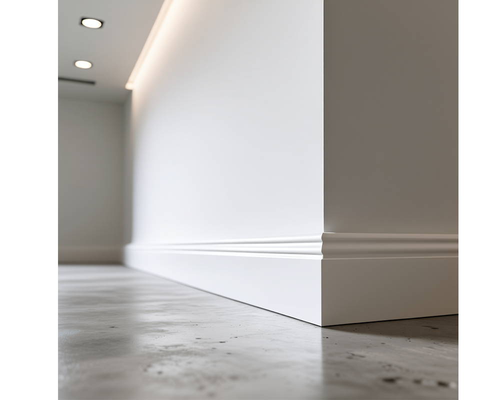 Плинтус ПОЛИСТИРОЛ HI WOOD B75V1L 75мм х 12мм х 2,0м. Окраска включена в стоимость