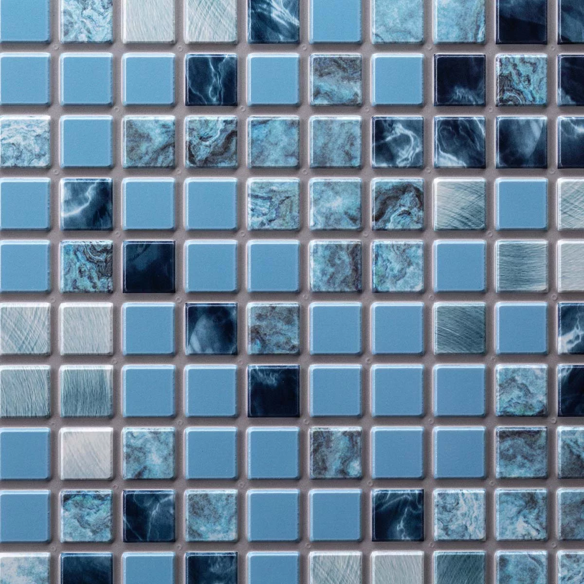 Панель самоклеящаяся ПВХ 480*480 15шт/уп Мозаика Океан. Цена указана за 3,5 м²