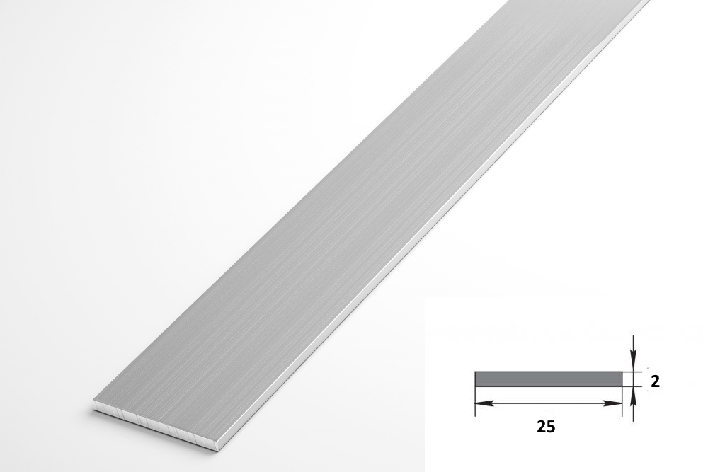 Штанга плоская 25 мм ШПл 03.2000.500 Без окраса