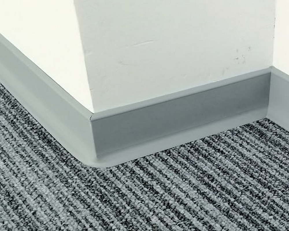 Плинтус ХДФ Dollken S100 100 мм х 2,575м 1202 Светло-серый