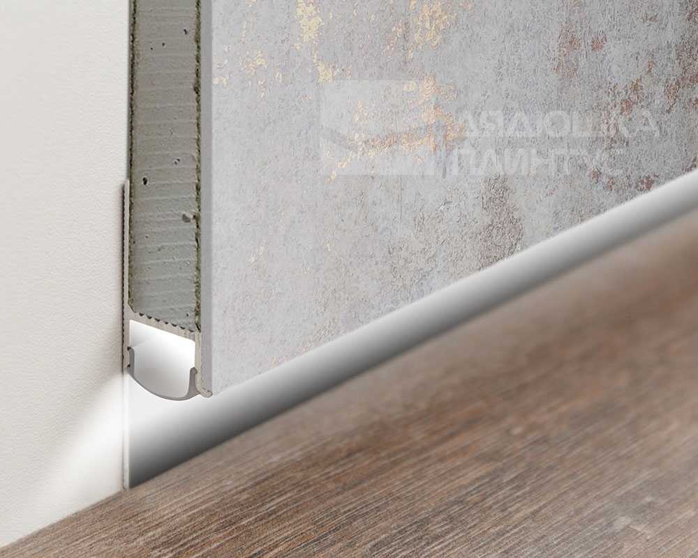 Теневой плинтус для подсветки Волшебная палочка 49,5 х 19,5 х 12,4 мм 3,0 м Чёрный матовый