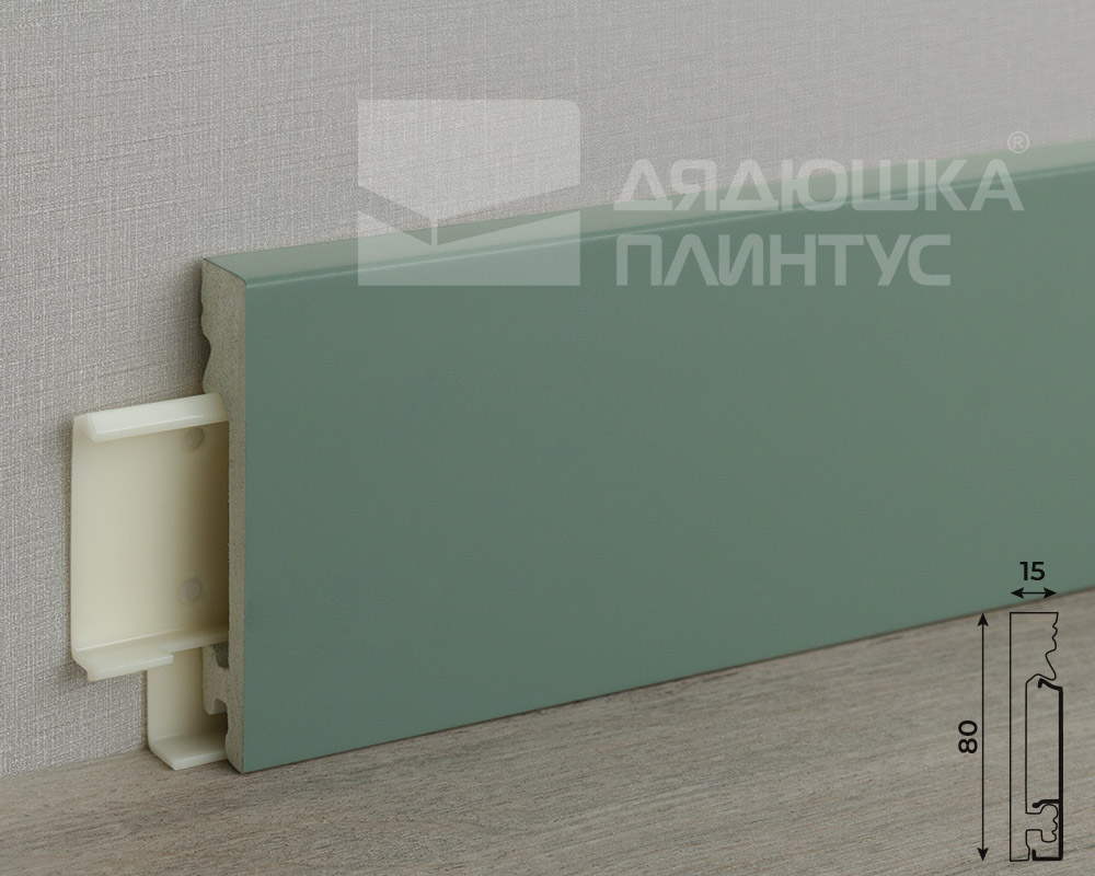 Плинтус из полистирола высокой плотности Волшебная Палочка. Окрашенная. 80мм 2м. NCS 1002-Y