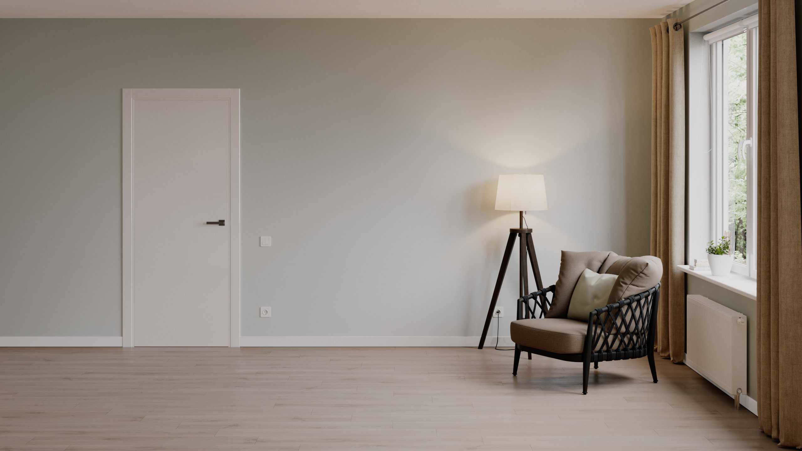 Плинтус кедр Стоунвуд. 60 60мм 2,35м Белый