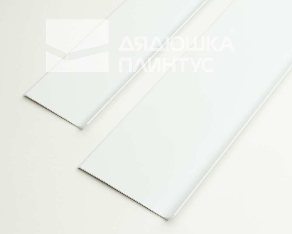 Плинтус алюминиевый Волшебная Палочка 80 мм 3,0 м Белый глянец