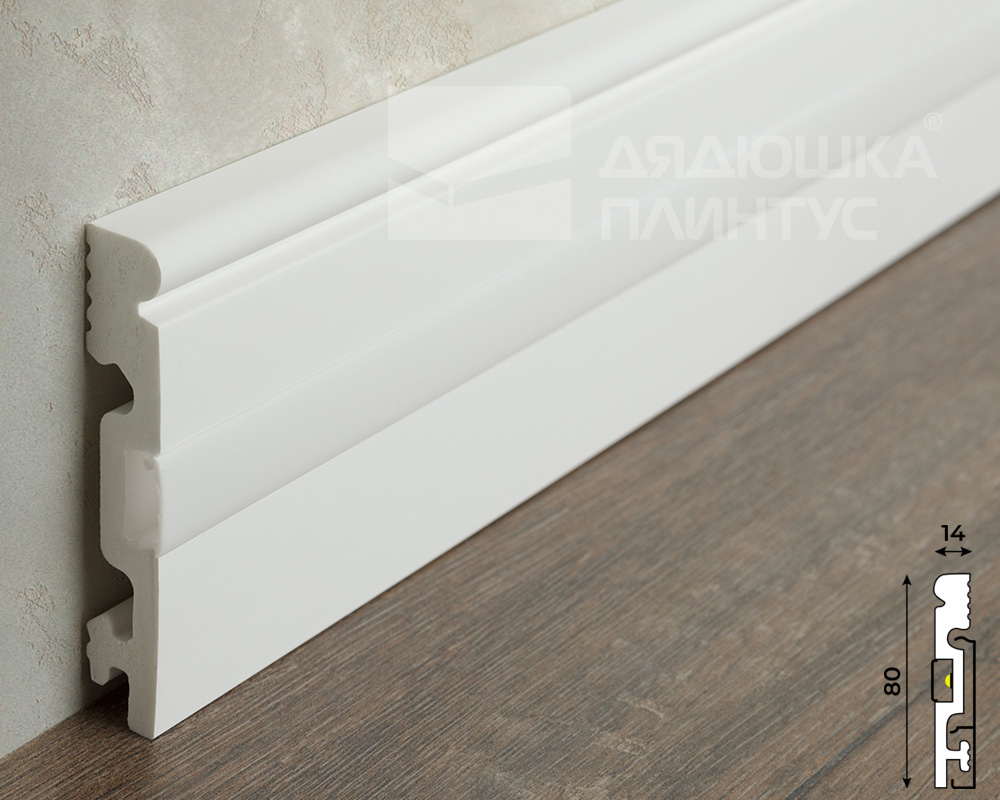 Плинтус СОЛИД 1 UHD 17/80CL 2,0 м. Окраска включена в стоимость