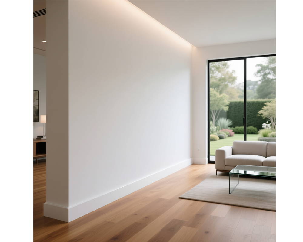 Плинтус СОЛИД 1 UHD 46/80 80*16*2000 Белый под покраску