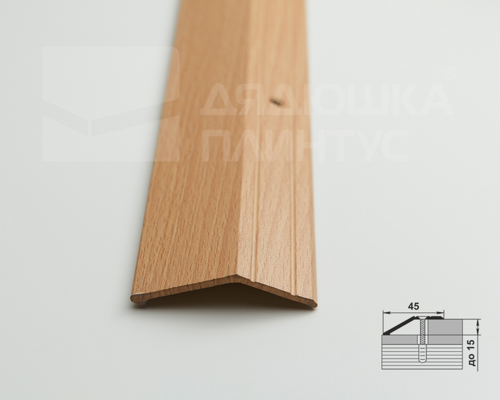 Порог разноуровневый ПР 04.900.083н Бук натур