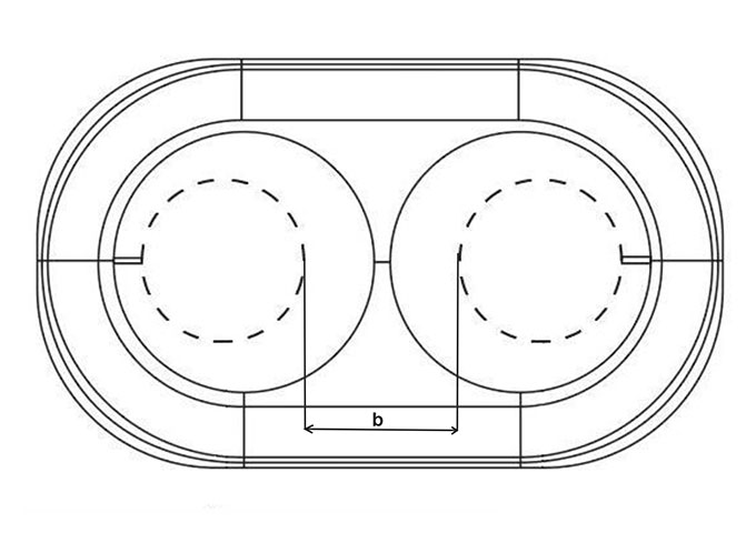 Двойной обвод для труб ПВХ d25 Бежевый