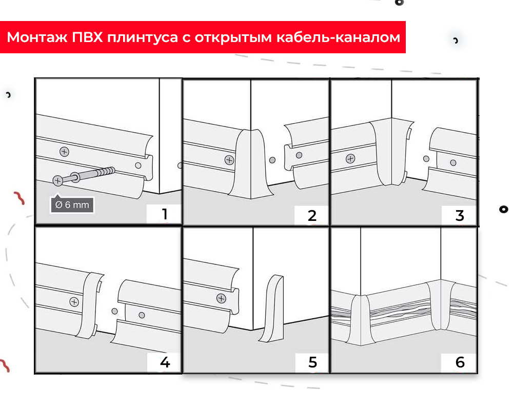 Плинтус ПВХ Идеал Классик 70мм 2,2м 206 Дуб коньячный
