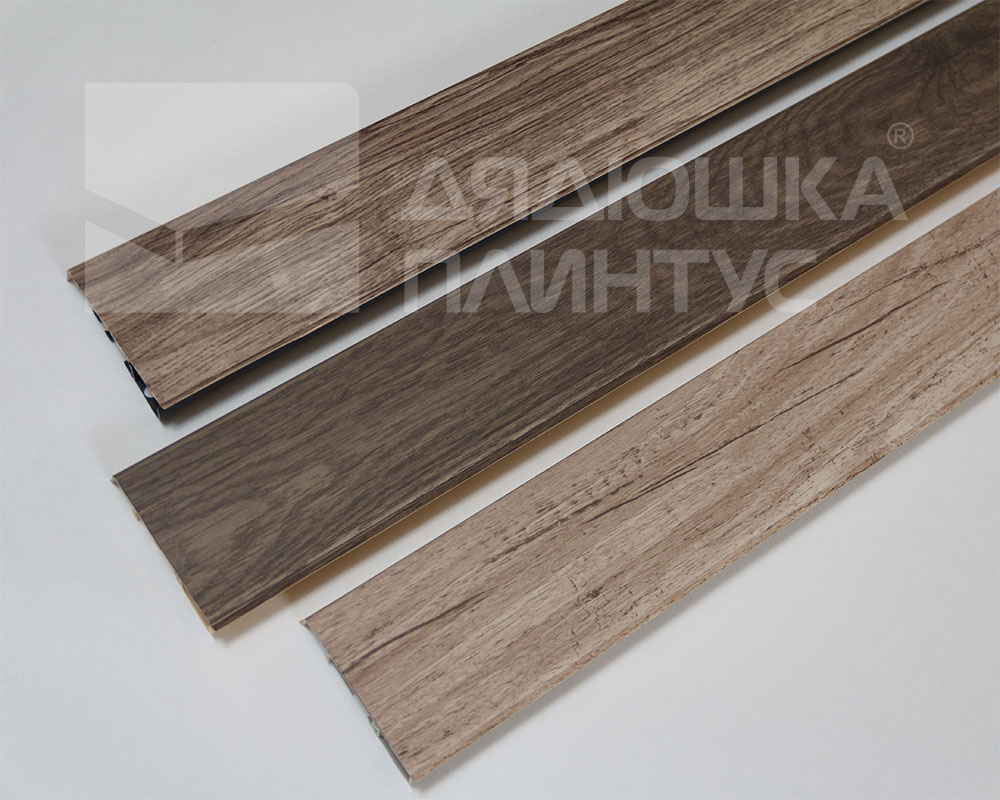 Плинтус ПВХ Cezar матовый с мягким краем HI-LINE PRESTIGE 145 Дуб ричмонд