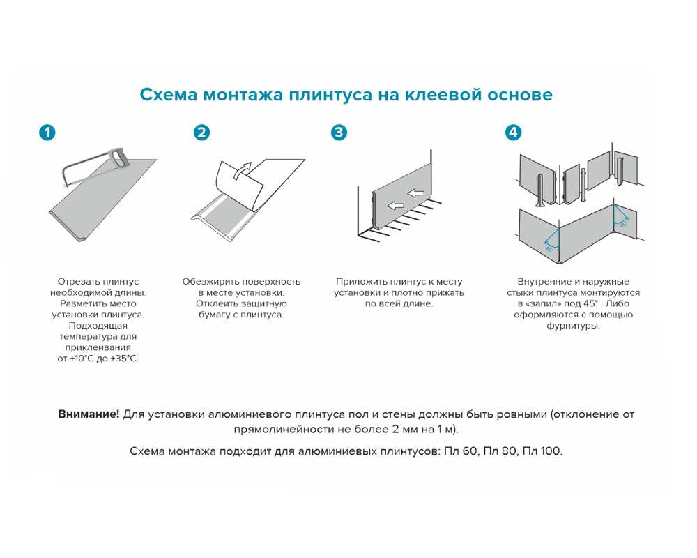 Плинтус алюминиевый Пл 100.2500.01лк Серебро