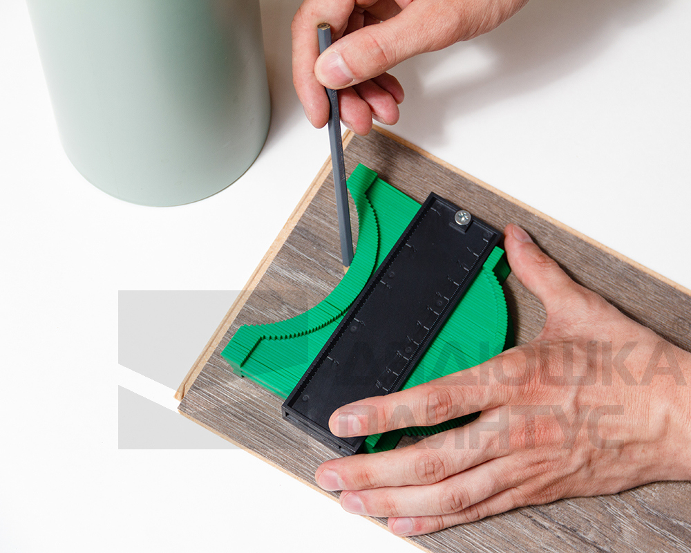 Шаблон для подрезки отделочных материалов 12 см