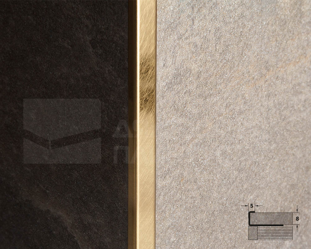 Профиль окантовочный К 8НСВ(304).2700.002 2,7 м Золото