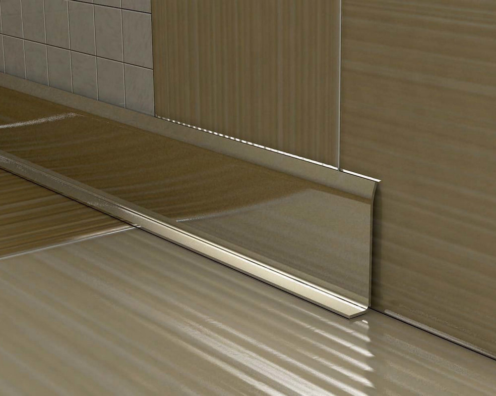 Плинтус из нержавеющей стали BTAC 60A полированный