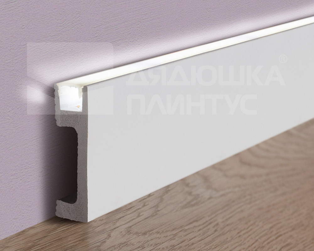 Плинтус из полистирола высокой плотности NMC Wallstyl IL10 Белый