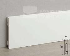 Плинтус из полистирола высокой плотности Волшебная Палочка. Окрашенная. 80мм 2м. NCS 0500-N